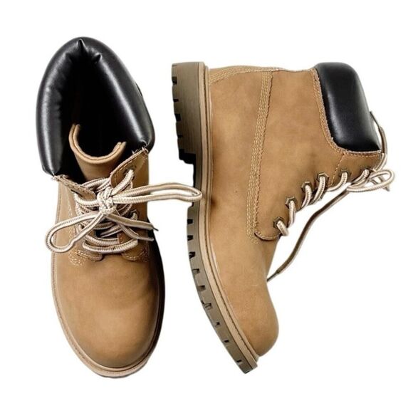 Unionbay Women’s Wheat Faux Suede Macon Lace Up Winter Boots Size 9 - Picture 3 of 6